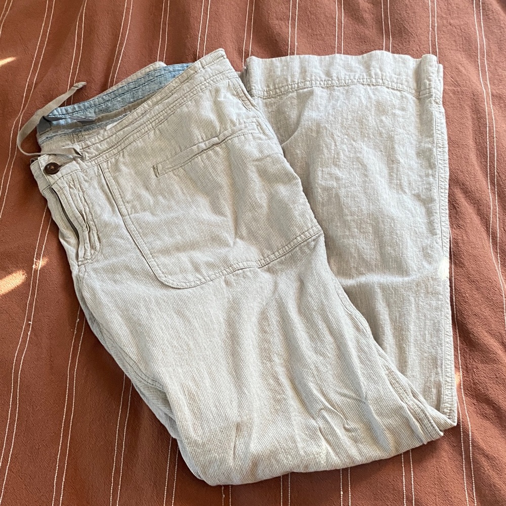 The North Face Striped Beige and Blue Pants